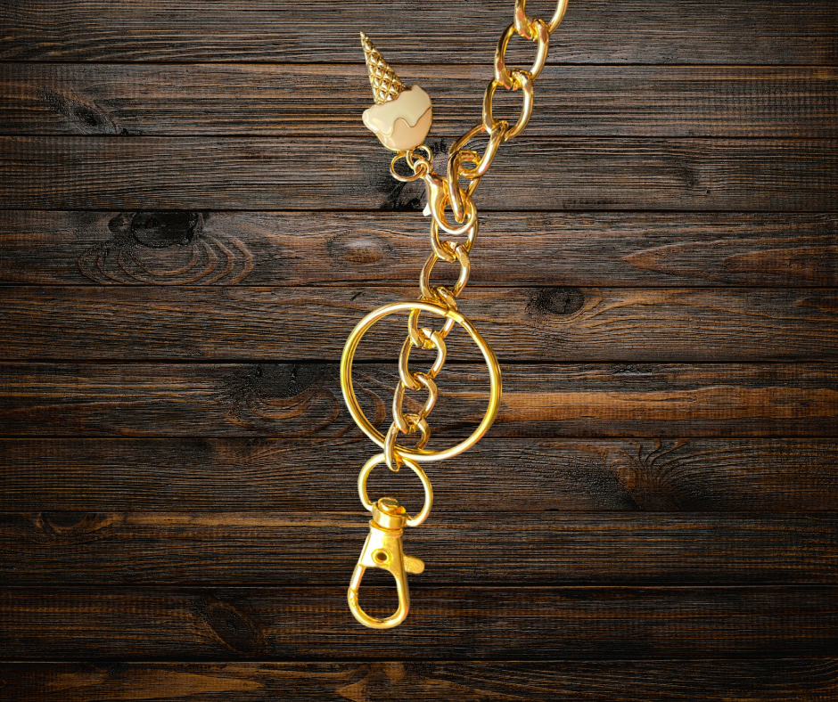Clutch Charm Chain with Five Custom Charms
