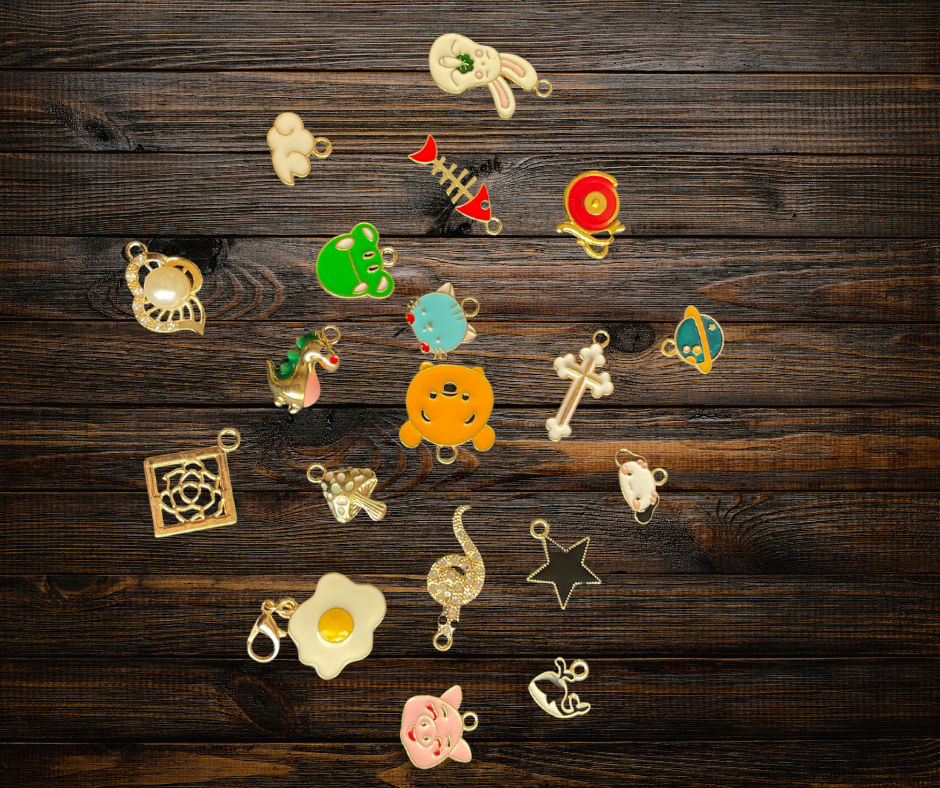 Clutch Charm Chain with Five Custom Charms