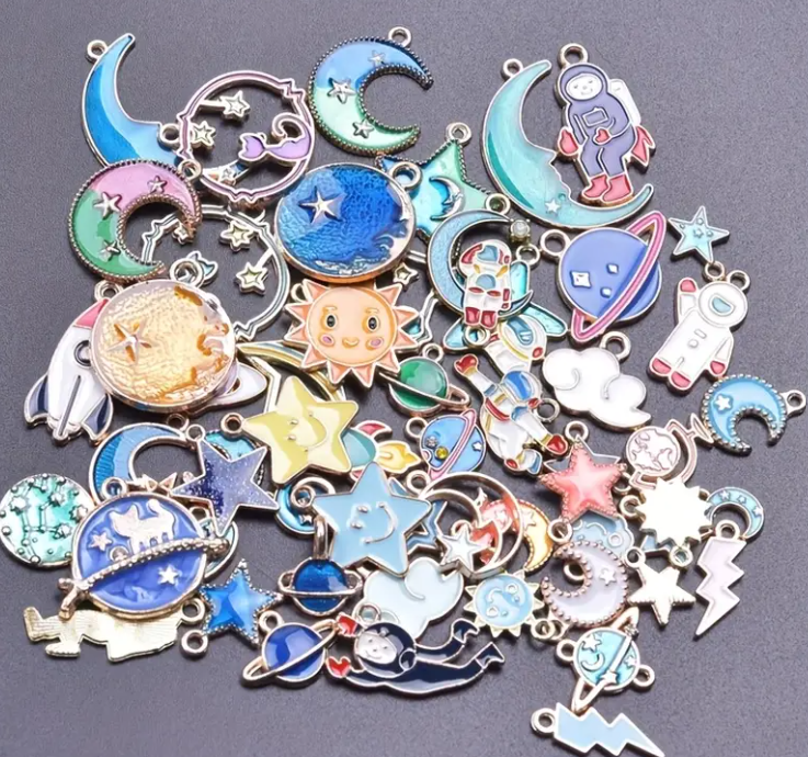 Clutch Charm Chain with Five Custom Charms