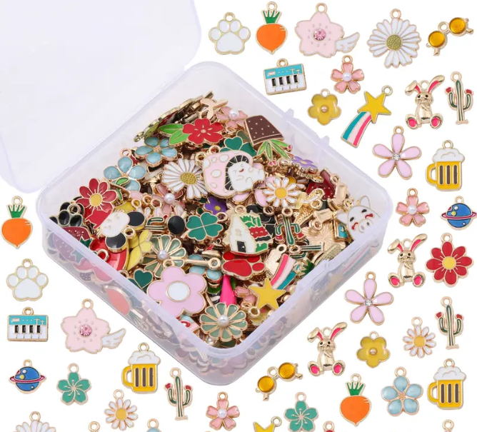 Clutch Charm Chain with Five Custom Charms